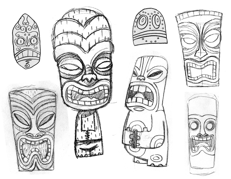 Tiki Mask Coloring Pages Free Also Worksheet On Family Traditions Also ...
